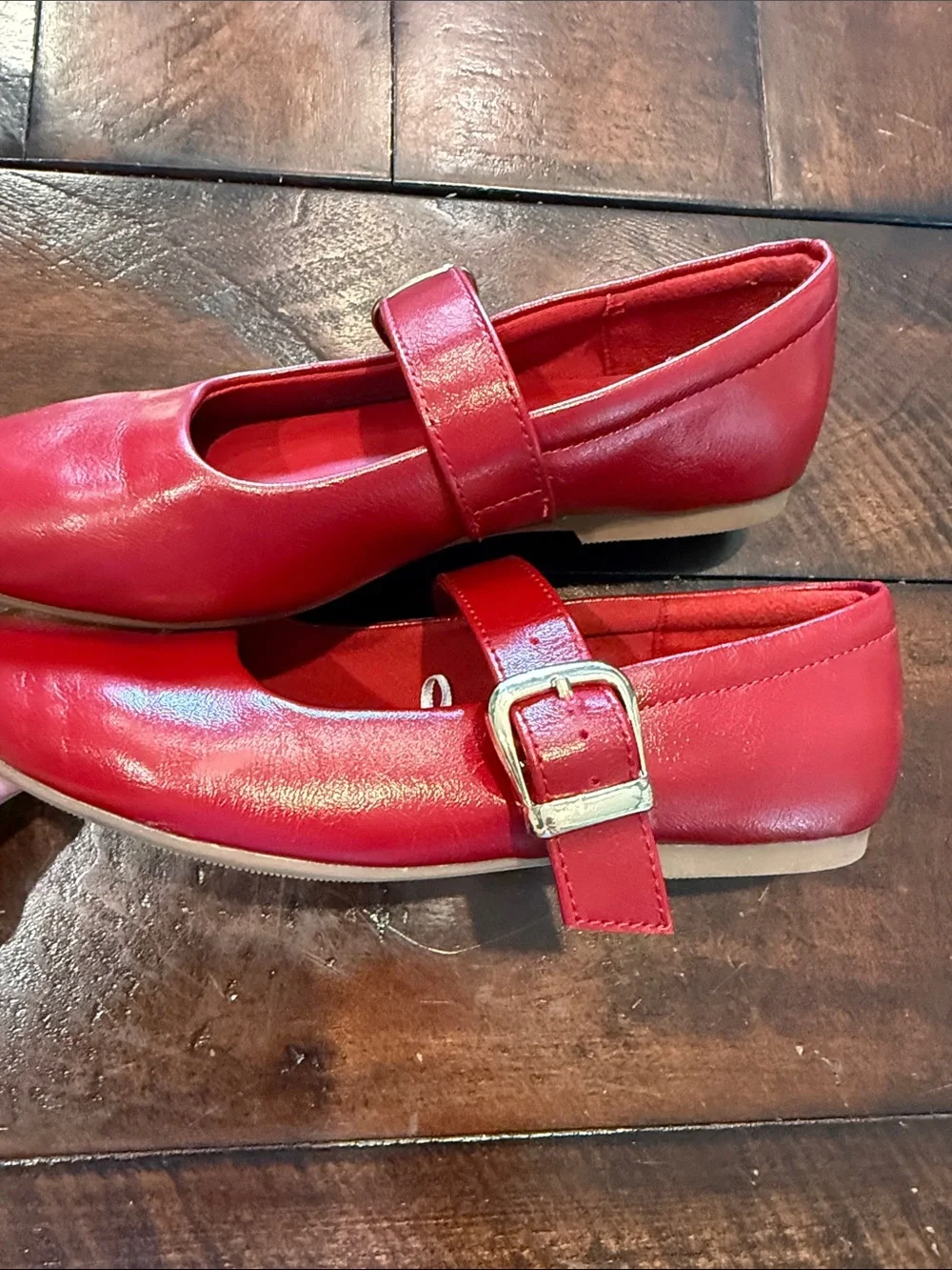 art class Cherry Red Mary Jane Girls' Dress Shoes